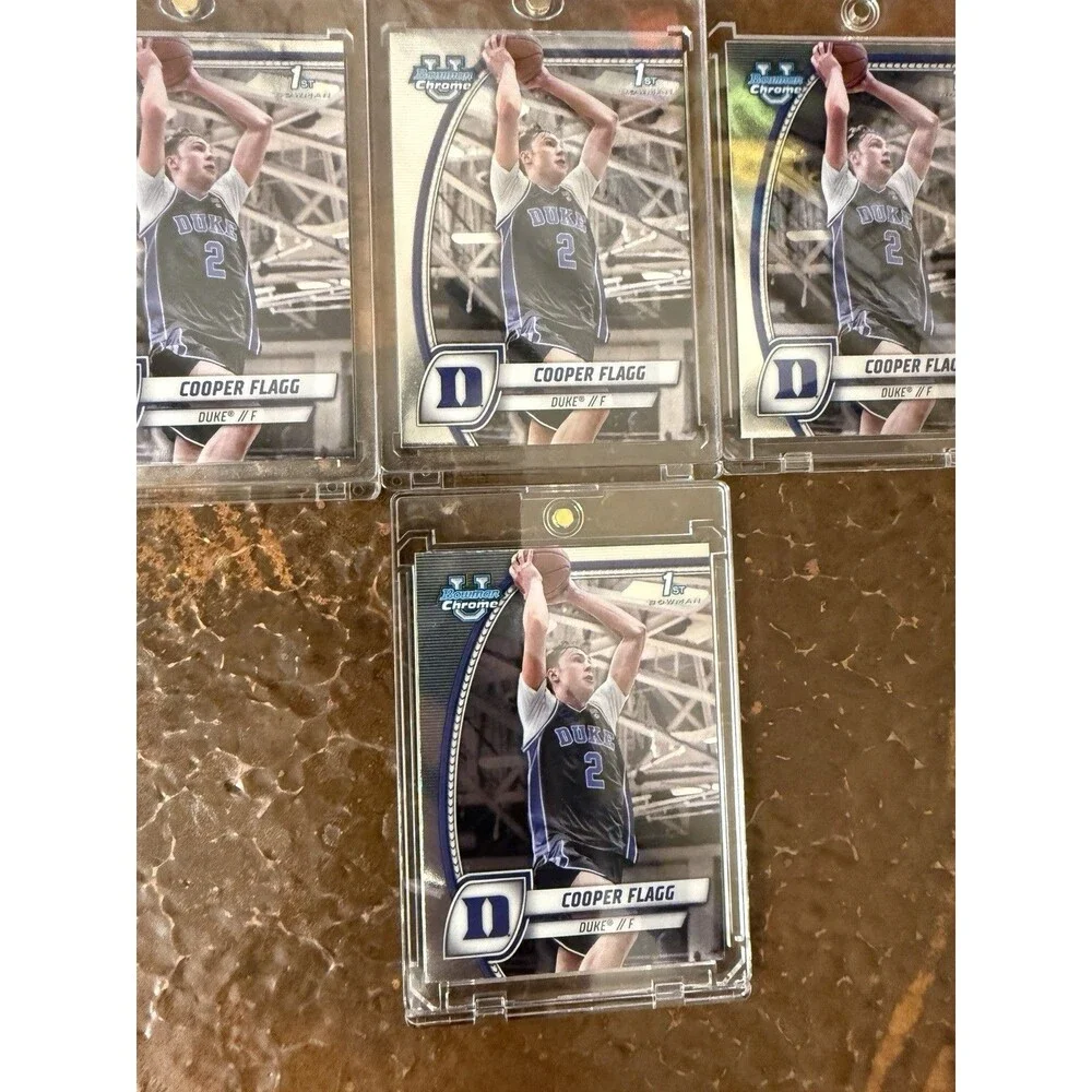 Lot Of 9 2025 Bowman Chrome U Basketball COOPER FLAGG 1st Bowman Duke And Mcdon